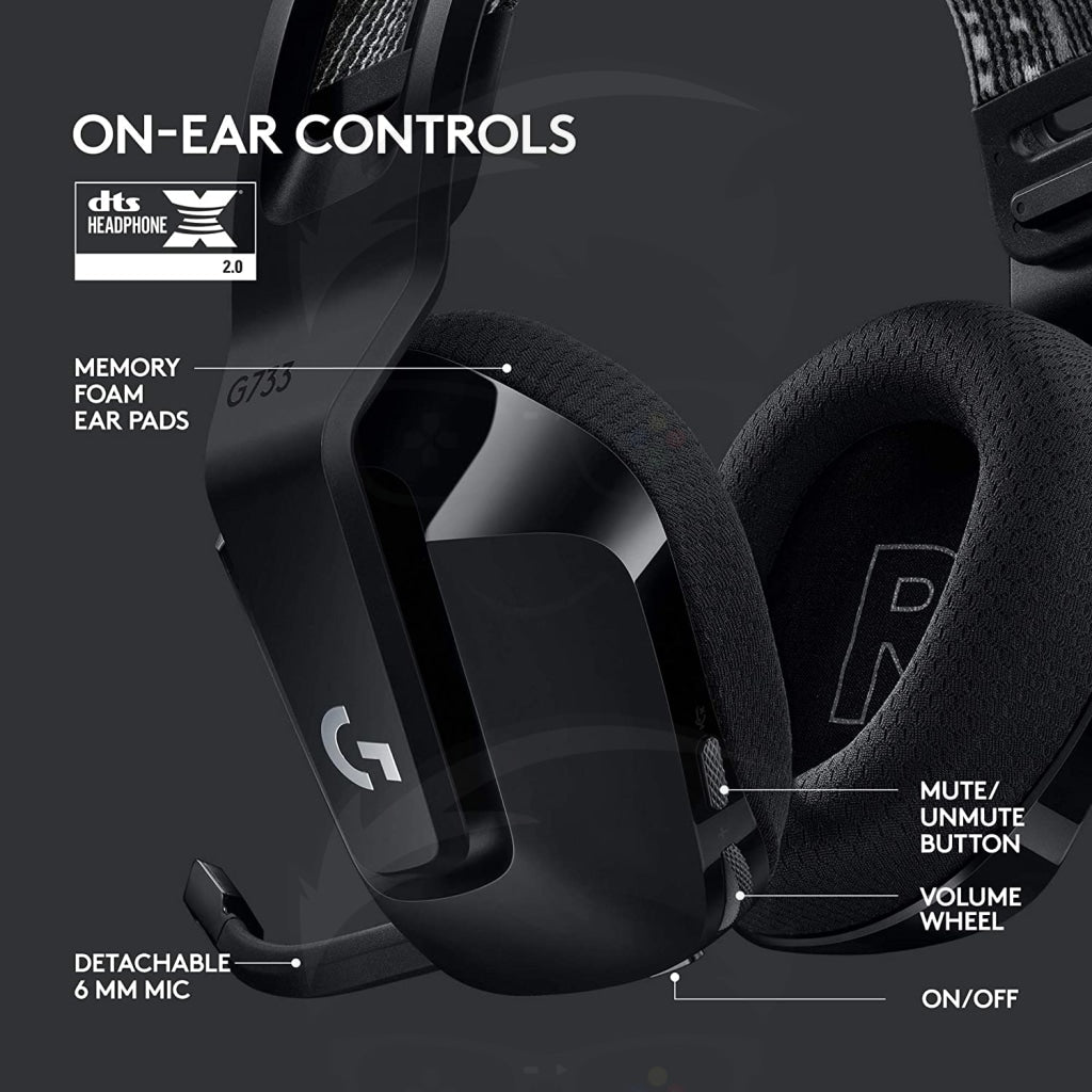 Logitech G733 Lightspeed Wireless Black Gaming Headset Logitech G733 Lightspeed Wireless Black Gaming Headset